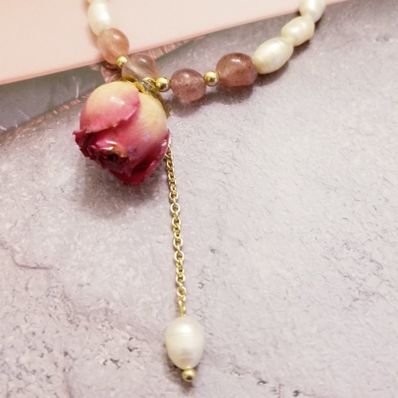 Gold Plated Eternal Flower Natural Freshwater Pearls Charm Bracelets - Picture 14 of 15